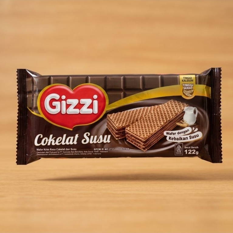 GIZZI WAFER COKLAT 122GR