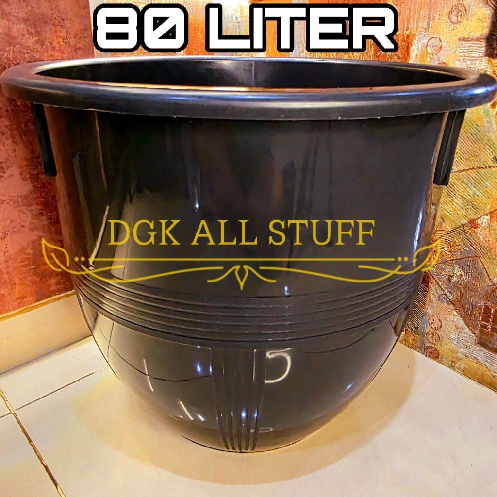 Tong Gentong Ember Baskom Bak Guci Air Kamar Mandi Toilet WC Pot Bunga Pohon Tanaman Bulat 80 Liter 