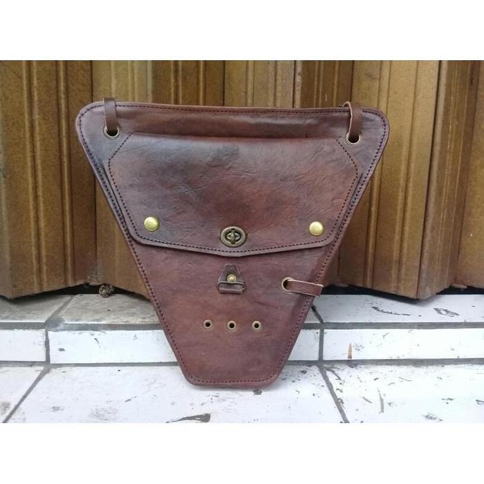 Tas Kulit Sepeda Onthel - Tas Dalangan Sepeda - Tas Frame Sepeda Ontel Onthel - Tas Ontel Onthel Ori