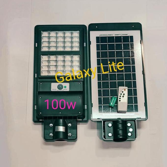 Lampu jalan tenaga surya 100watt plus remote