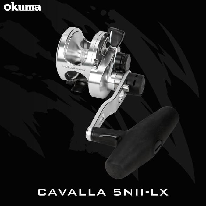 TERBARU - OKUMA CAVALLA LEVER DRAG REEL 2 SPEED HANDLE KIRI 5IILX, 5NIILX, 12IIL