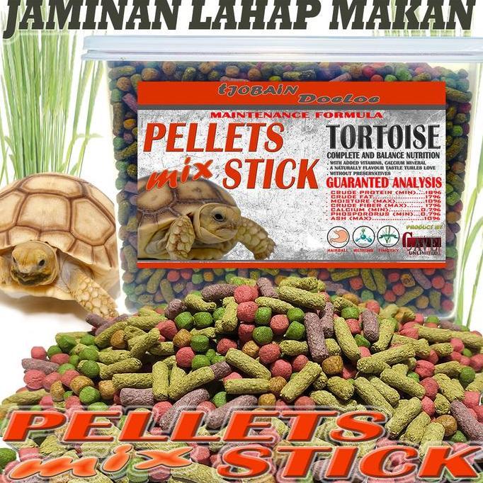 makanan kura kura sulcata redfoot hermani tortoise pelet mix 1KG