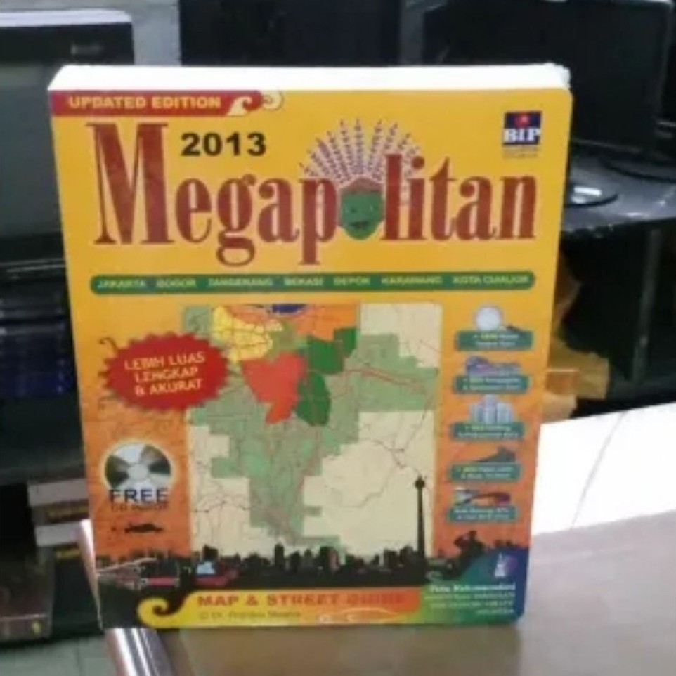 MEGAPOLITAN 2013 Map & Street Guide 2013 Update Edition ( Cakupan Wilayah: Jakarta, Bogor, Depok, Ta