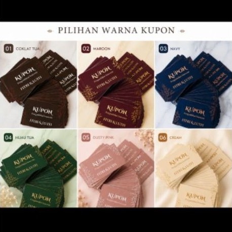 Kupon pengambilan Souvenir pernikahan