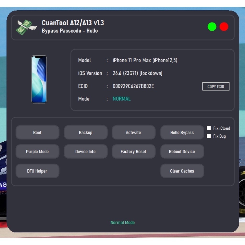 Registrasi Tool Bypass A12 / A13, Hello & Passcode CuanTool Bypass Tanpa Ubah SN iPhone XR, XS, XS M