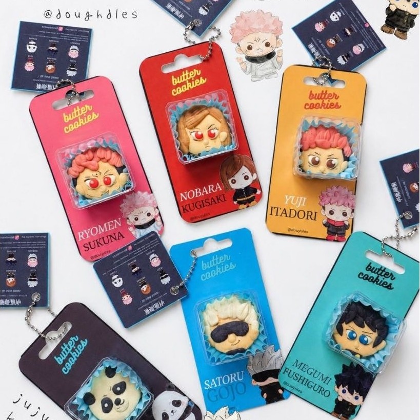 butter cookies karakter JUJUTSU KAISEN single kukis anime lucu
