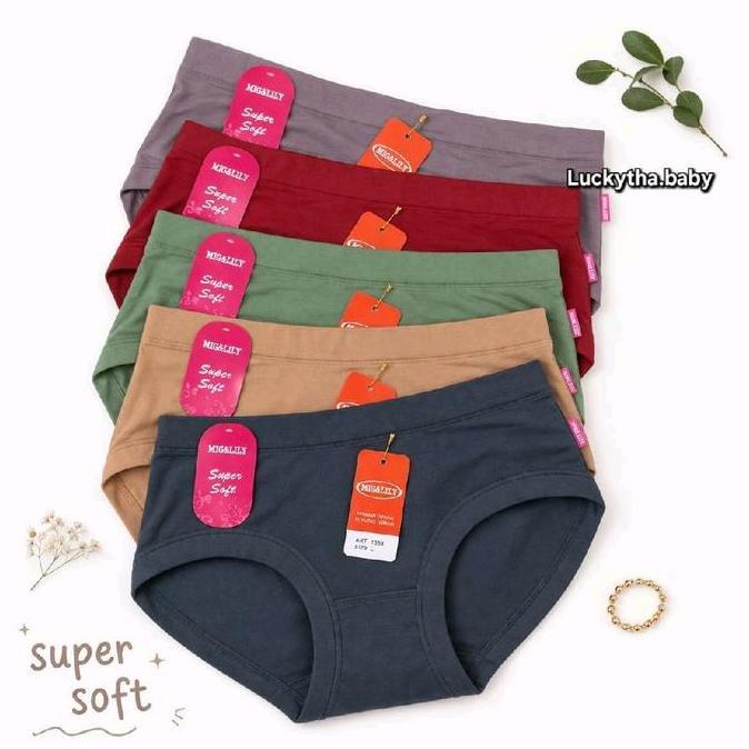 DY77 - 6pcs- CD wanita MISSLILY 1388 / CD MISSLILY SUPER SOFT WANITA DEWASA / celana dalam wanita su