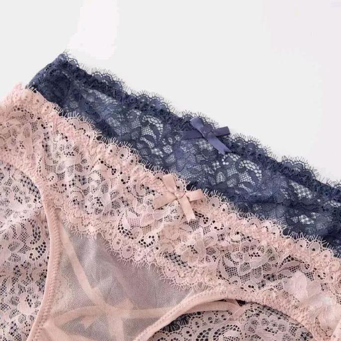 DR212 - Hazel Panties CD Celana Dalam Renda Lace Sexy Brokat Cute Genic Pakaian Dalam Seserahan braz