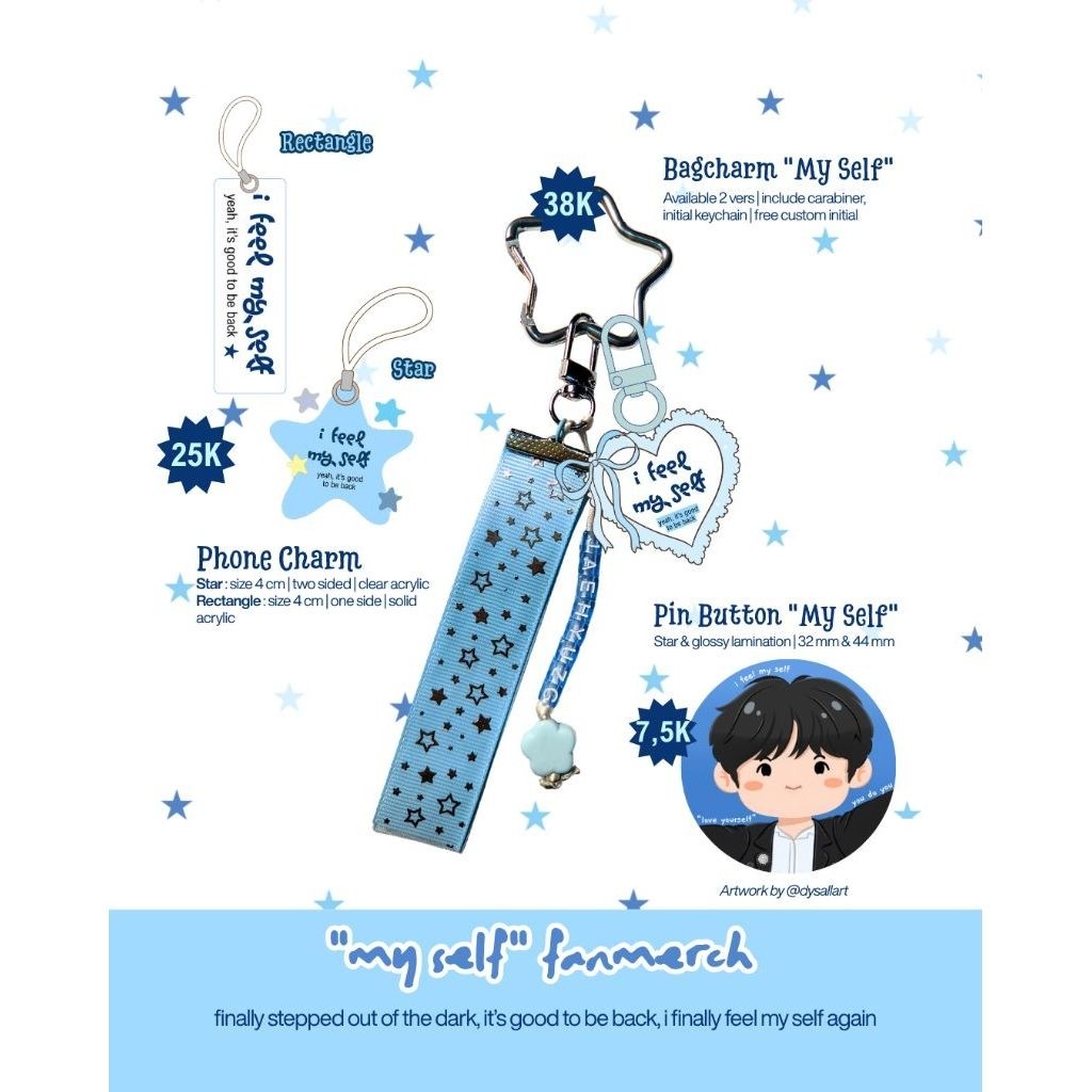 eaJ fanmerch myself | keychain eaJ - pin button eaJ
