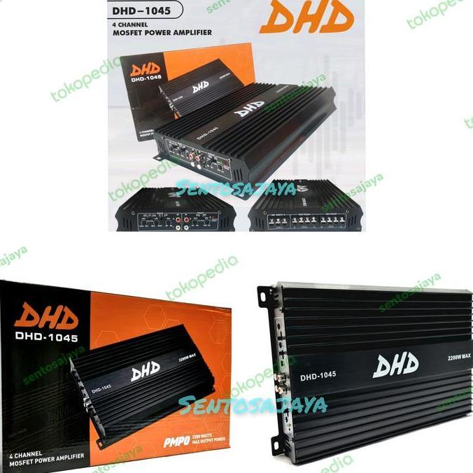 Power Amplifier 4CH DHD 1045 Black Power Mobil
