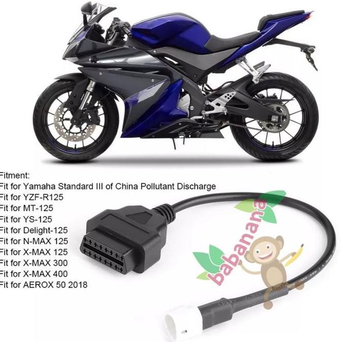 Ready Kabel scanner OBD yamaha cable 16 to 3 pin diagnostik motor xmax nmax r15 Non Cod