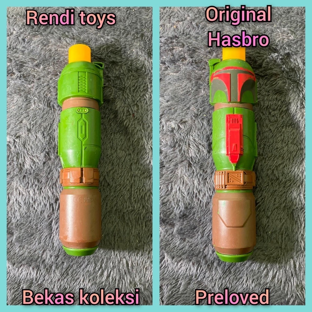 Star Wars Lightsaber Squad - Boba Fett Extendable Lightsaber Original Hasbro | Bekas Koleksi | Rendi