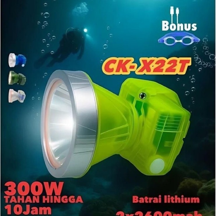 CK-X22T KISEKI Senter Selam Terbaru 300W Baterai 52000mAh / Headlamp Kiseki 300W