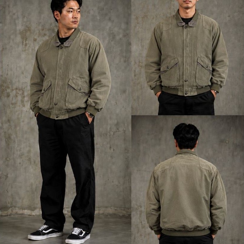 Flight Jacket Harrington vintage Simple Life casual