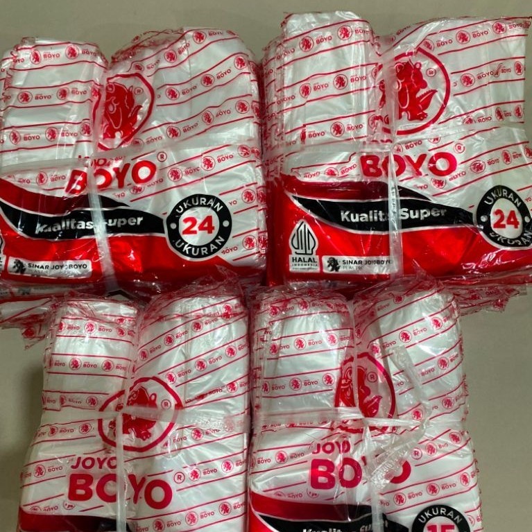 plastik kresek joyo boyo ukuran  15&24