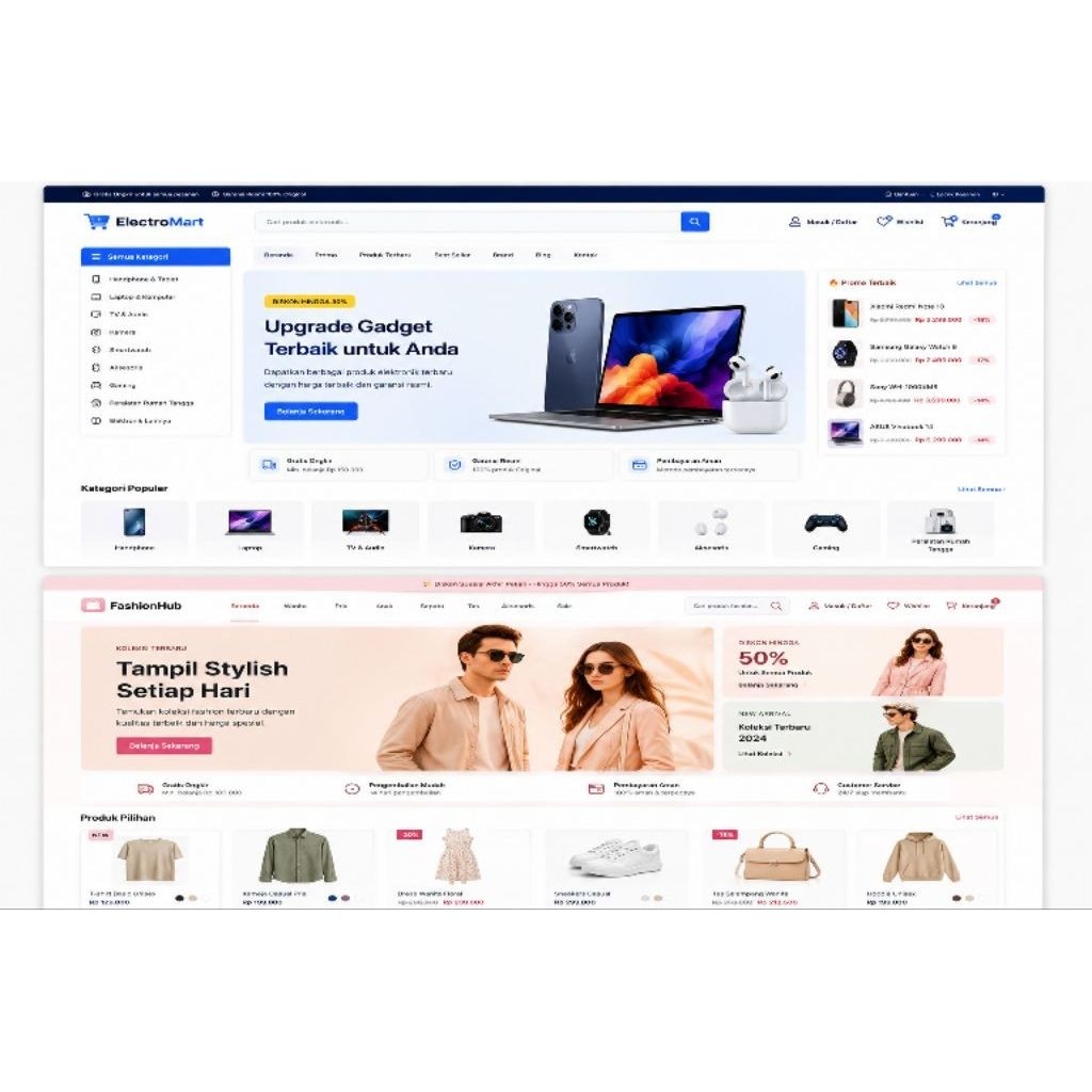 Layanan Web E-commerce (Cocok Untuk Jualan)
