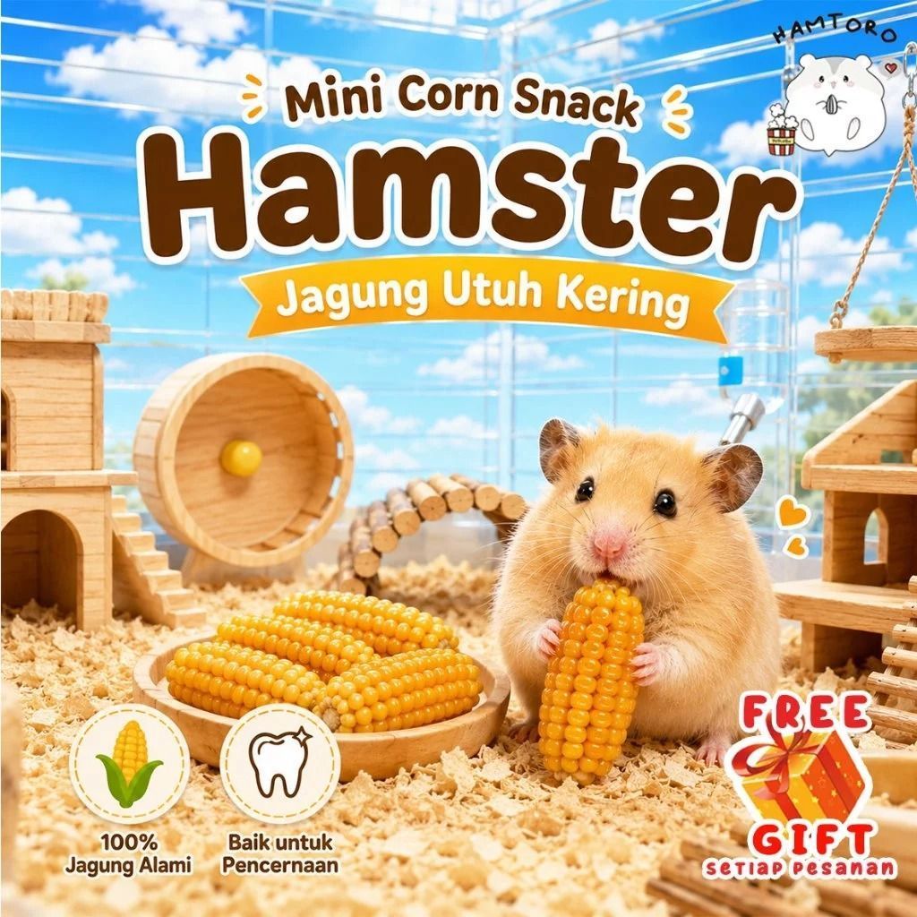 Mini Corn Snack Hamster Jagung Utuh Kering