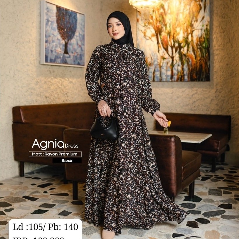 AGNIA DRESS GHINA FASHION GAMIS MUSLIMAH GHINA FASHION