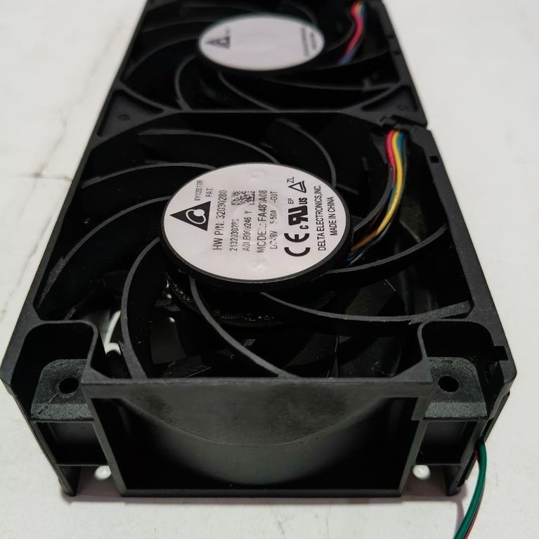 KIPAS DC 48VOLT 5.50A GANDENG 3 DELTA 8CM PANJANG=24.3CM FULL HIGH SPEED