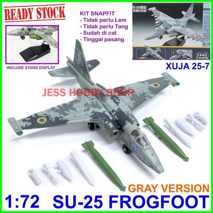 Model Kit XUJA 1/72 Pesawat Sukhoi SU-25 Frogfoot Su25 dan lainnya Mainan Anak Diecast Pesawat Milit