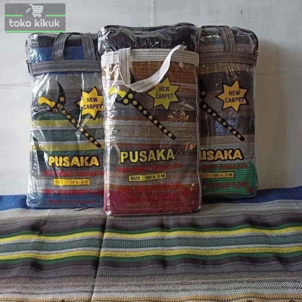 Karpet Benang Tikar Pusaka Ukuran 180x300 cm 100% Polypropylrne Best Quality