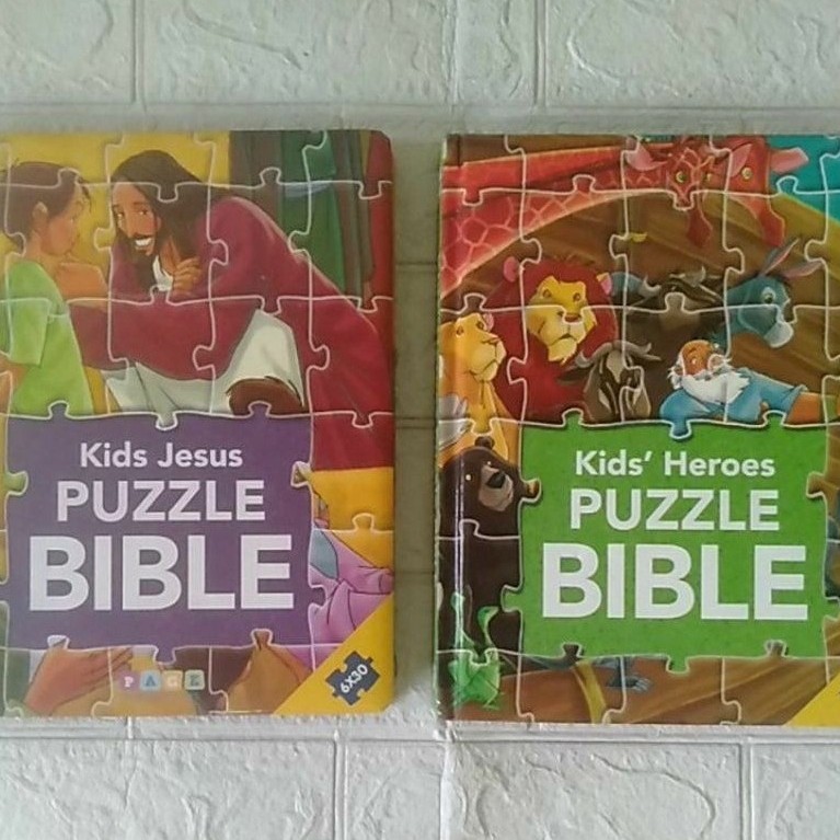 KIDS JESUS & KIDS HEROES - PUZZLE BIBLE BBW, bekas preloved