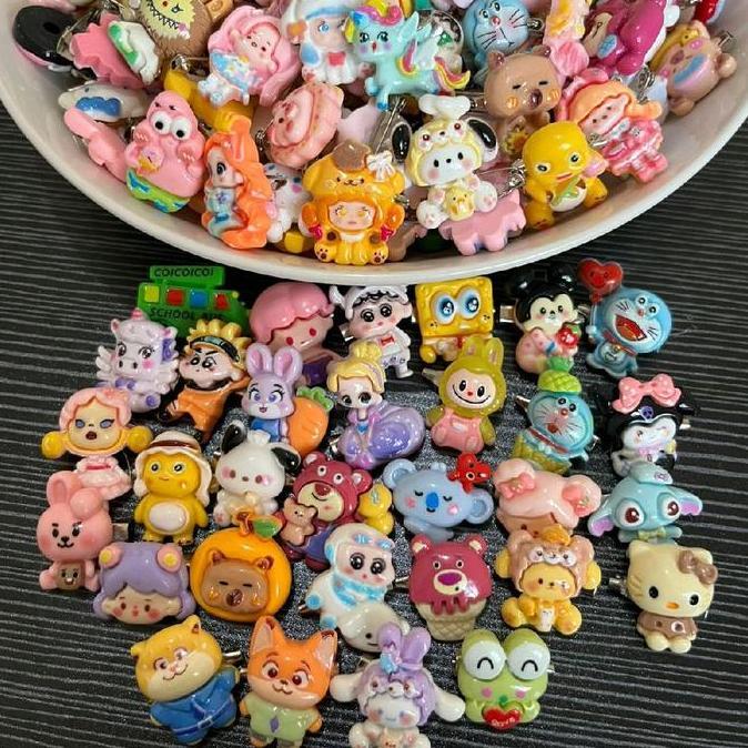 Skin- Paket Bros/Jepit Karakter Lucu 25Pcs/50Pcs Untuk Hijab Tas Baju Dll Ide Jualan