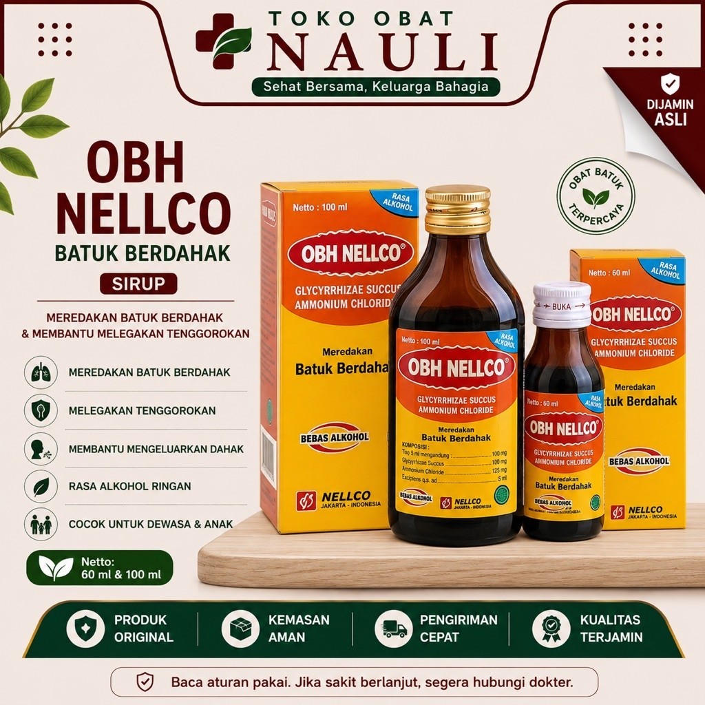 OBH NELLCO BERDAHAK | OBAT BATUK BERDAHAK DEWASA & ANAK