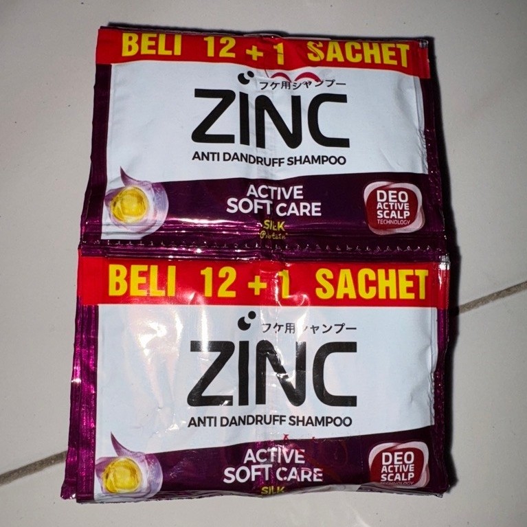 ZINC Anti Dandruff Shampoo Active Soft Care Deo Active Scalp Technology sachet