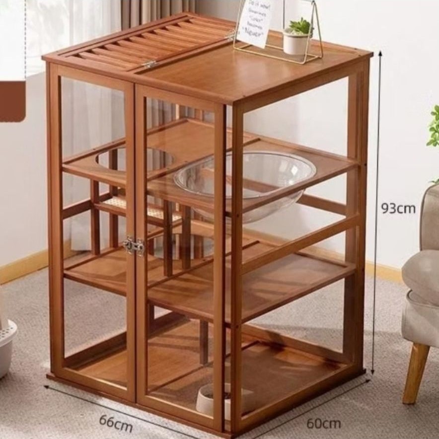 Rumah Kucing Kayu Kandang Besar Free Ongkir Surabaya
