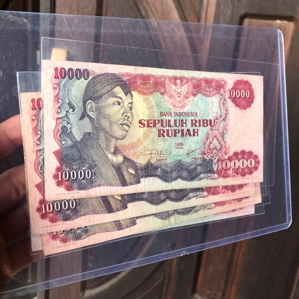 Uang 10000 Sudirman 1958 4 Lembar