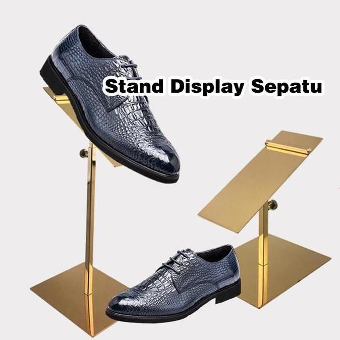 KALGURIO Rak Pajangan Sepatu Stainless Steel/Shoe Display Stand/Gantungan Display Sepatu/Stand Shoe 