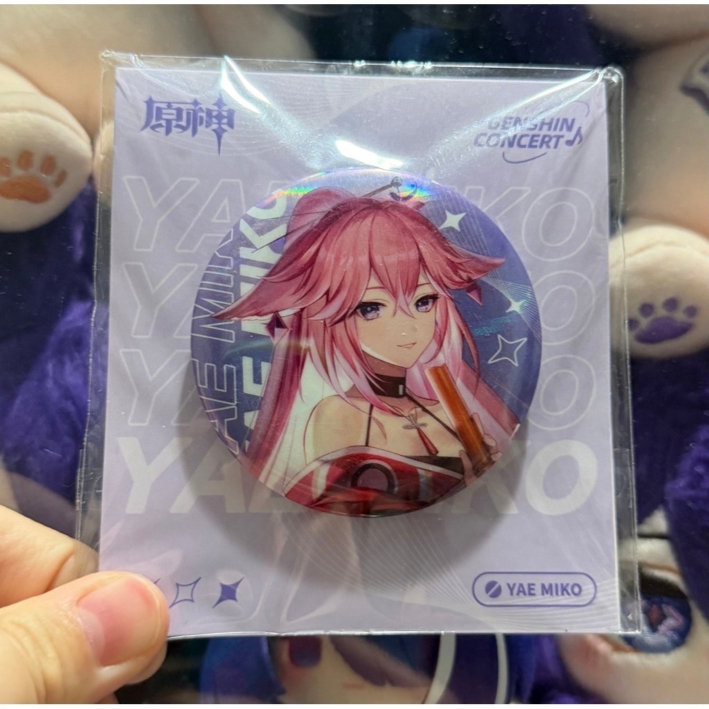 Official merch Yae Miko concert 2022 outfit can badge limited edition Genshin Impact pin hoyo game a