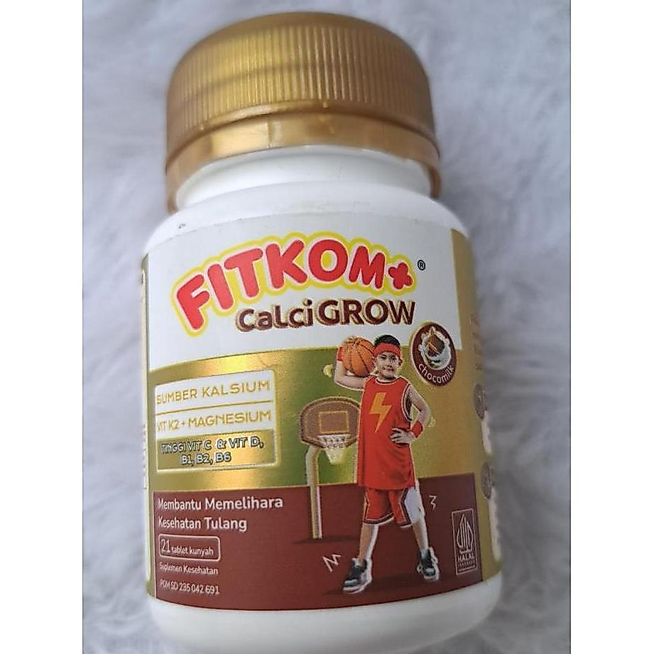 Segar- Fitkom Calcrow Tablet Hisap Vitamin Tinggi Badan Anak Rasa Coklat - Tabs
