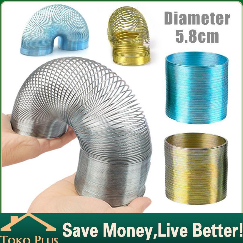Metal Slinky Spring Anti Stress Stainless - Mainan Per Pegas Slink - Mainan Slinky Pegas Per Bahan B
