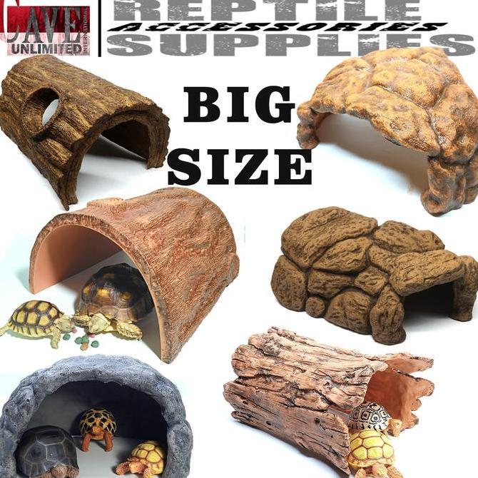 XL HIDING CAVE HIDINGCAVE JUMBO REPTILE KURA-KURA DARAT SULCATA PARDALIS KADAL LIZARD BEARDED DRAGON