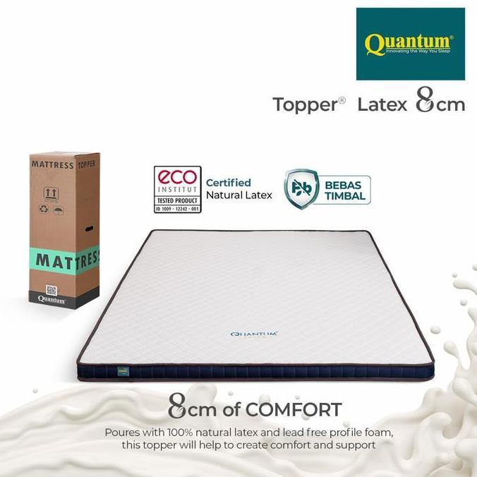 Topper Kasur Quantum Latex 8cm | Natural Latex | Kasur Ergonomis