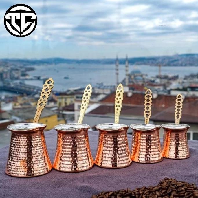 * TURKISH COFFEE POT / IBRIK /CEZVE , ALAT MASAK KOPI TURKI ,  TEMBAGA ASLI TURKI , 100 SD 300 ML  ,