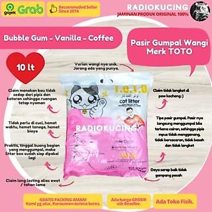 Pasir Kucing Merk Toto 10 lt Gumpal Wangi Baim Wong JUWIES RADIO KUCING