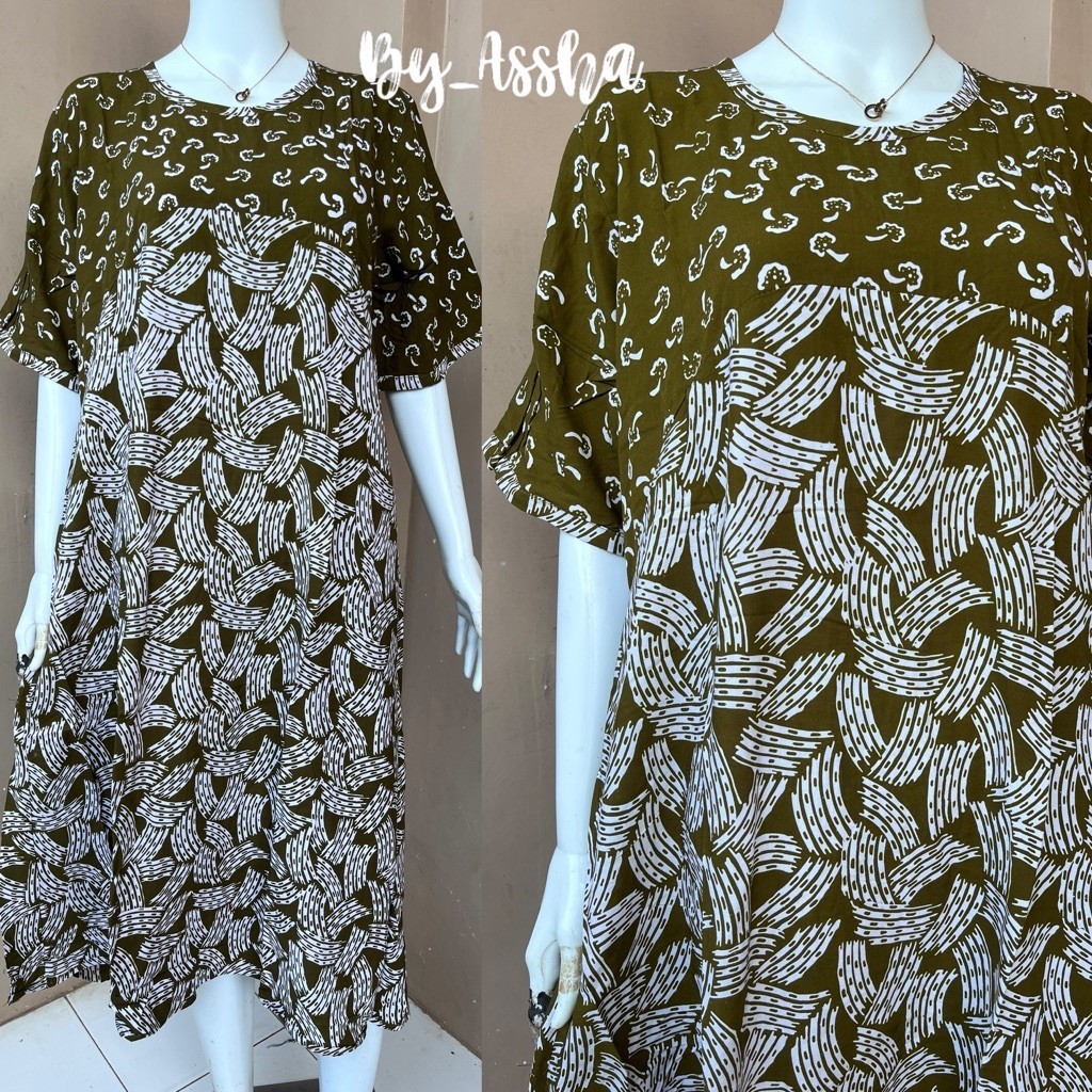 Daster Batik Qonita Pekalongan Ld 110/Pb 110 Riona Saku