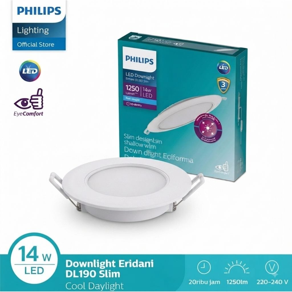PHILIPS LED DOWNLIGHT  -  (COOL DAYLIGHT)