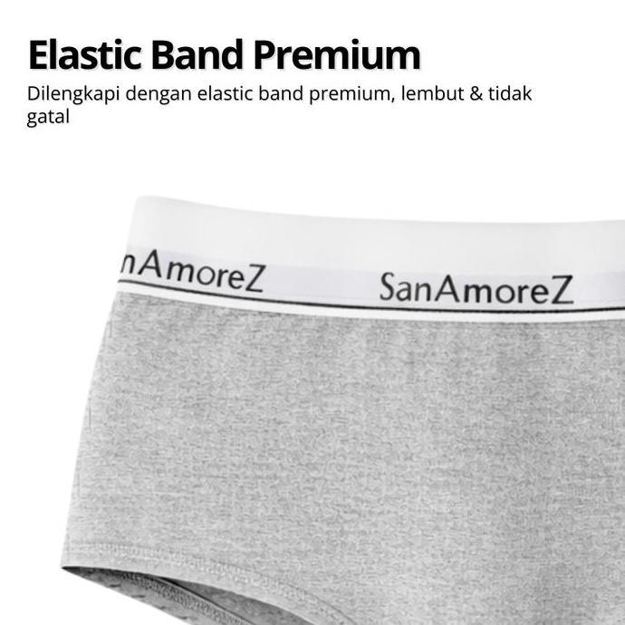 Good- Sanamorez | Women Boyshorts Panty / Celana Dalam Nita - Cotton | Size Xs - Xl | Mid Ist | Lily
