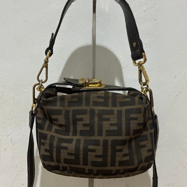 F3ndi Zucca Vanity Pouch Hand Bag