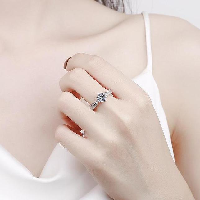Cincin Wanita Elegan Gelang Perak Cincin Janji Tunangan Couple Gaya Korea Sederhana Cocok Untuk Hadi
