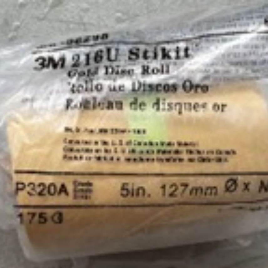 3M Stikit gold 5inch 216U #320 D/R (175 disc/roll)