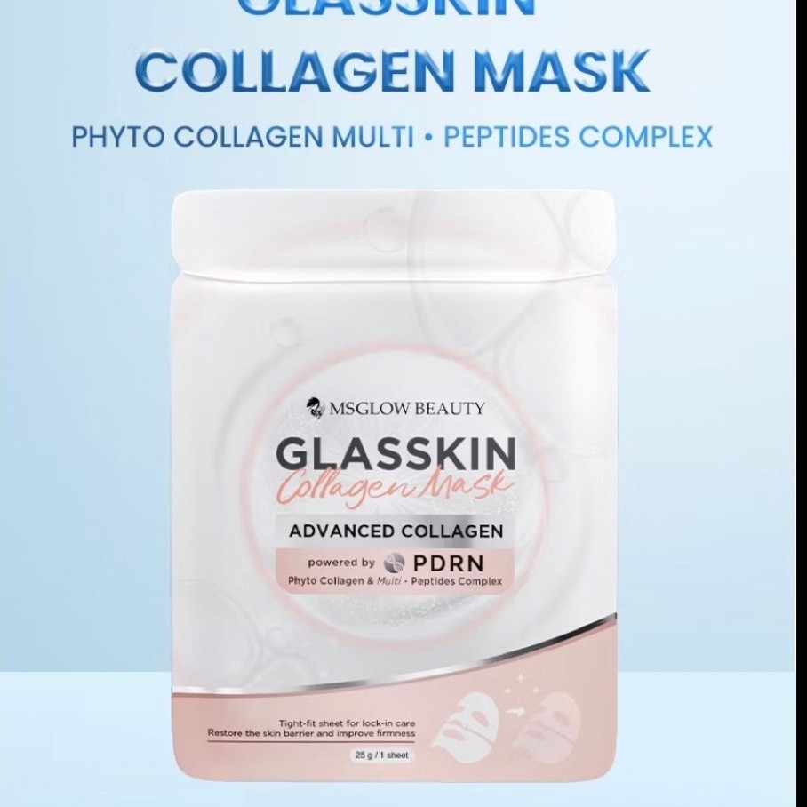 MS Glow Glasskin Collagen Mask PDRN Peptide