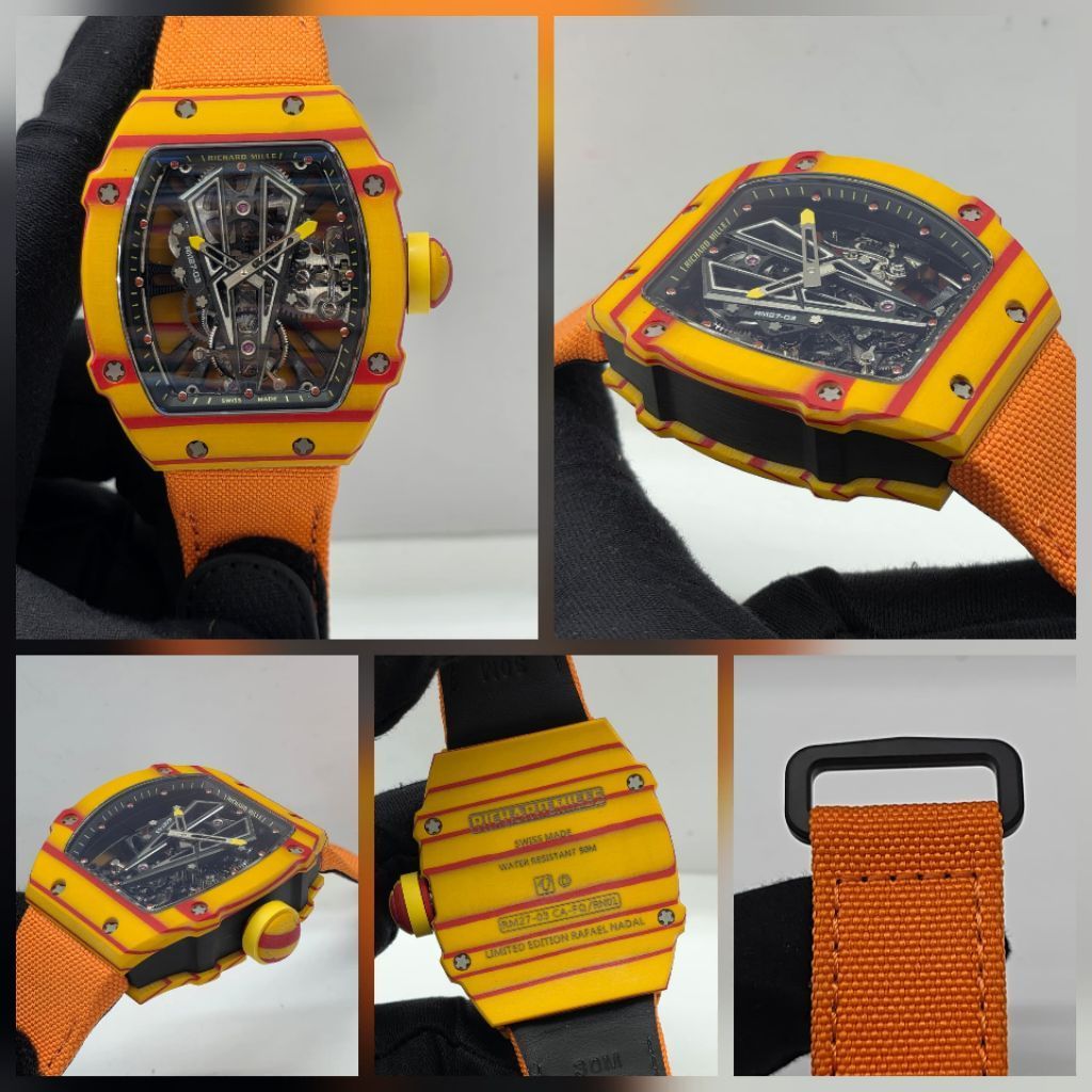 Jam Tangan RM 27-03 Automatic Swiss Case Carbon Strapp Canvas 47mm