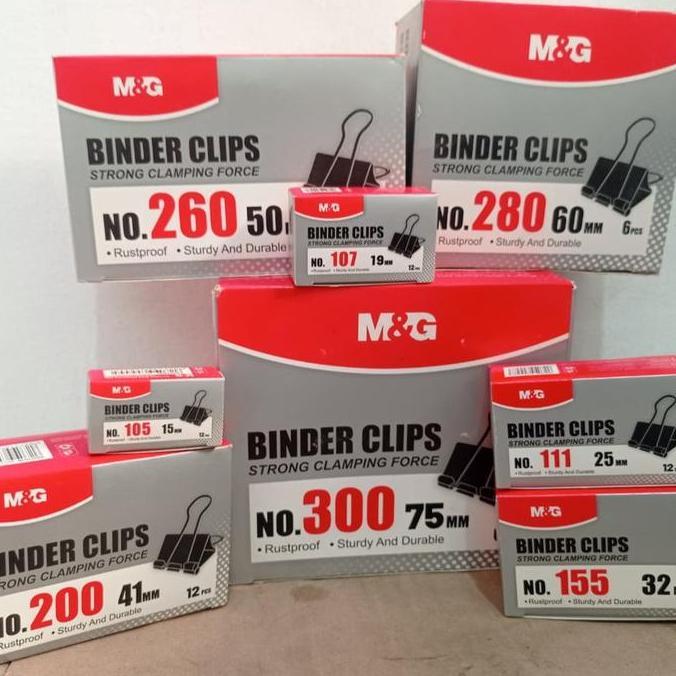 Binder Clip M&G | BC-260 | BC-280 | BC-300 | Penjepit Kertas Dokumen