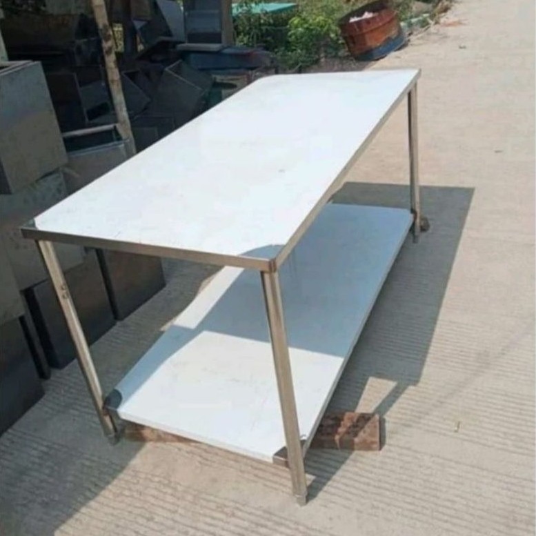 Meja Adonan stainless/meja penyajian 150x70x80