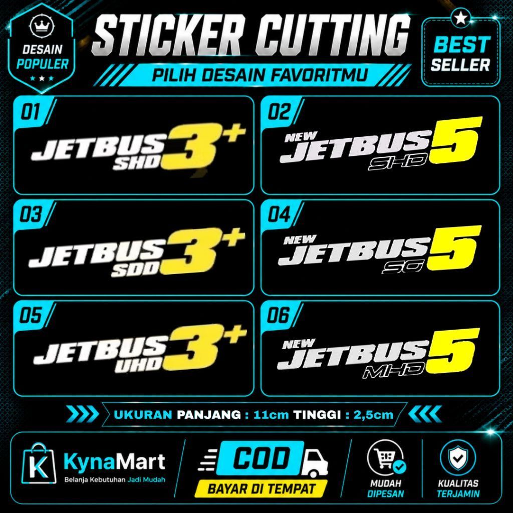 Sticker Jetbus Busmania | Cutting Sticker Motor | Stiker Custom Bismania